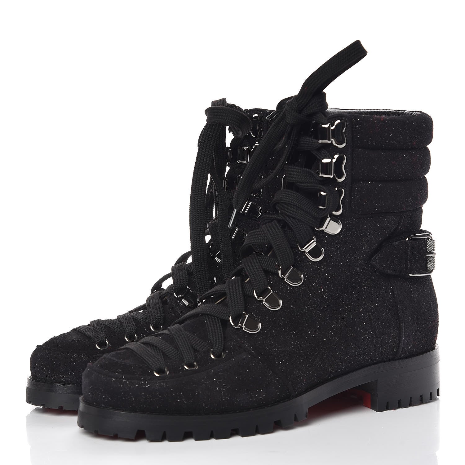Christian Louboutin Crosta Star Who Runs Flat Boots 37 Black 3 of 7