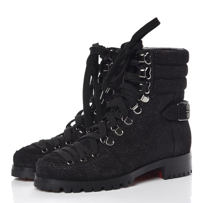 Christian Louboutin Crosta Star Who Runs Flat Boots 37 Black 3 of 7