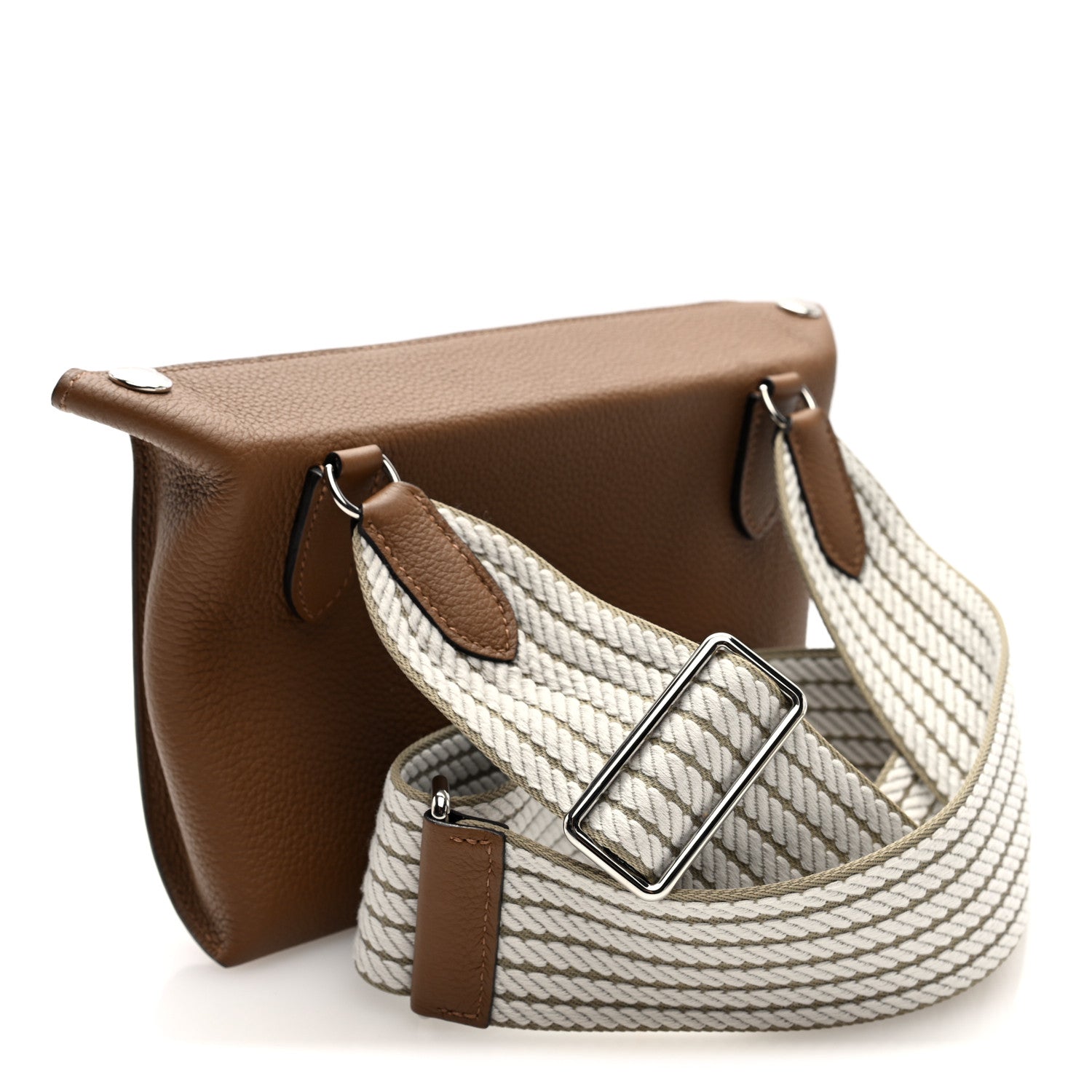 Hermes Togo Sangle Cordage Videpoches Alezan Beige Marfa Gris Pale