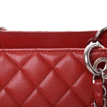 Chanel Caviar Quilted Grand Shopping Tote GST Red 12 of 18