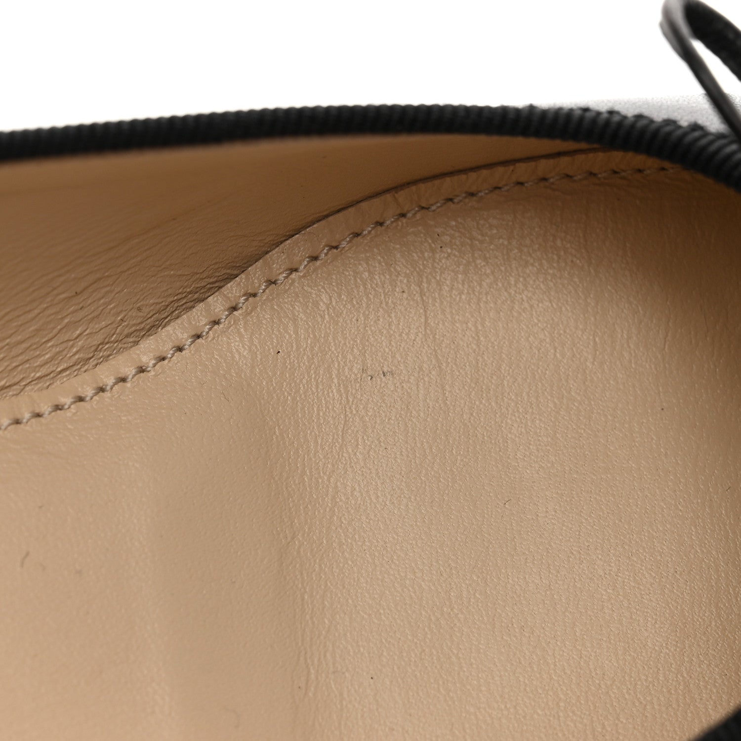 Prada Nappa Vernice Cap Toe Logo Bow Ballerina Flats 35 Black 9 of 14