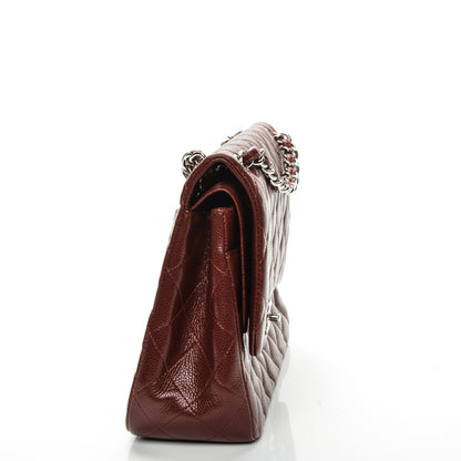 Chanel Caviar Quilted Jumbo Double Flap Dark Red 9 of 9