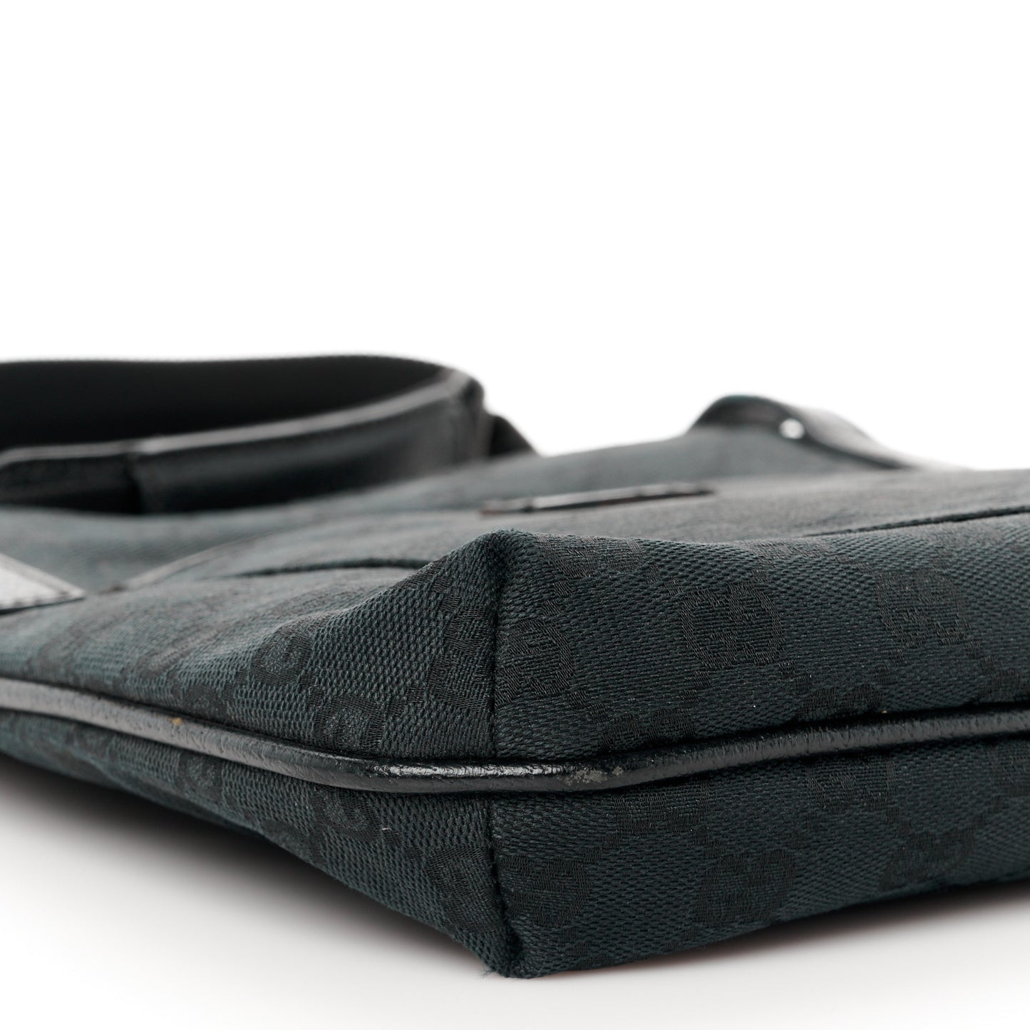 Monogram Flat Messenger Bag Black