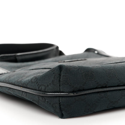 Gucci Monogram Flat Messenger Bag Black 10 of 11