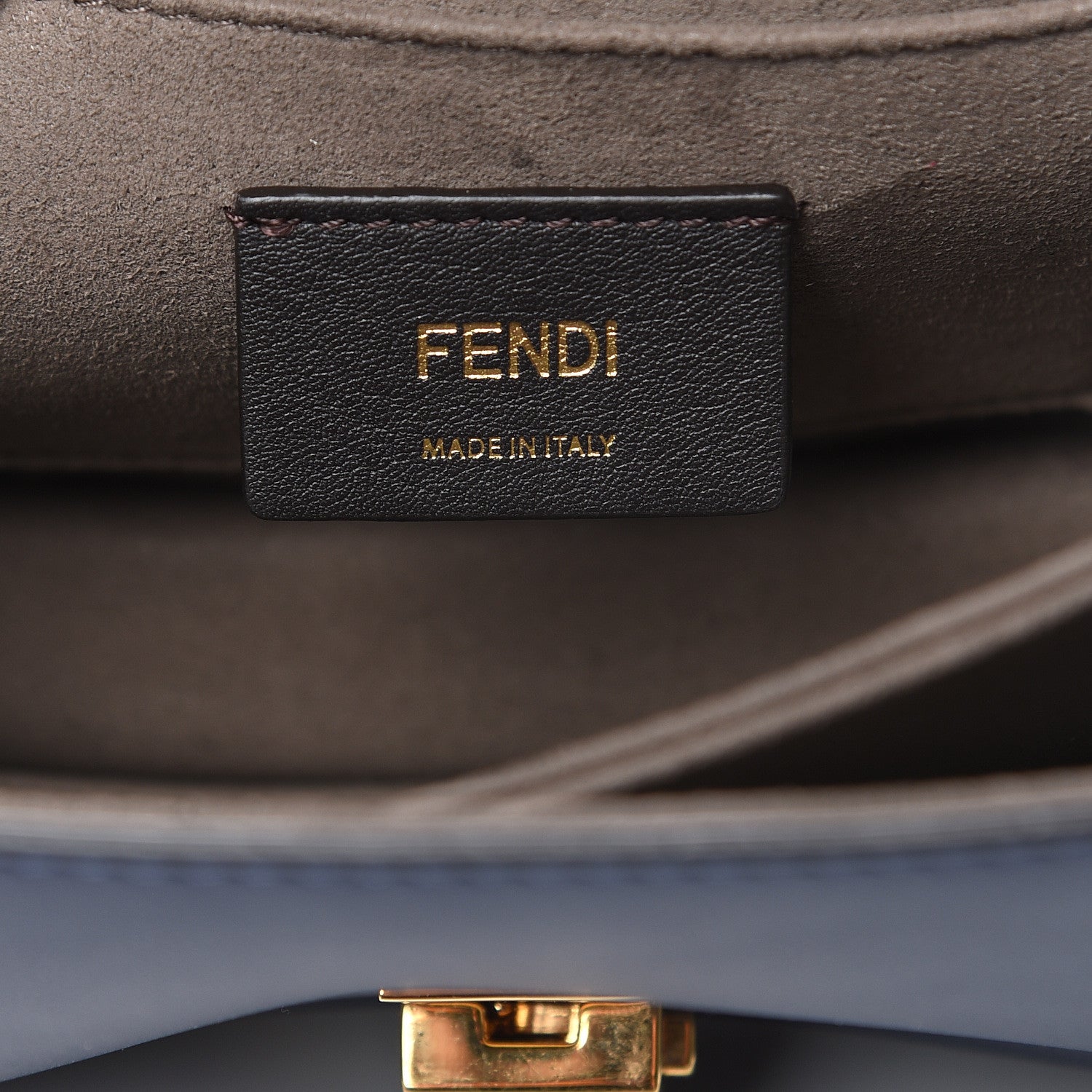 Fendi Vitello Grace Openwork Small Kan I Shoulder Bag Blueberry 6 of 10
