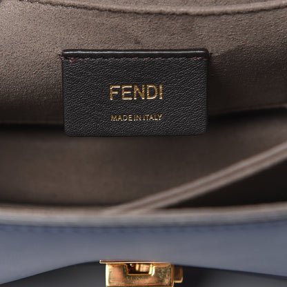 Fendi Vitello Grace Openwork Small Kan I Shoulder Bag Blueberry 6 of 10
