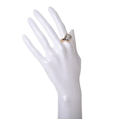Van Cleef & Arpels 18K Yellow Gold Mother of Pearl Pure Alhambra Ring 54 6.75 2 of 7