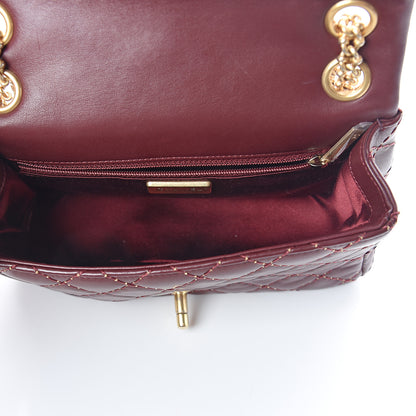 Chanel Lambskin Quilted Mini Studded Flap Burgundy 4 of 8
