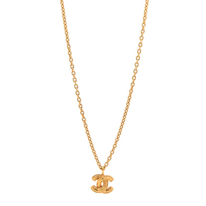 Chanel Quilted CC Chain Necklace Gold 1 of 7