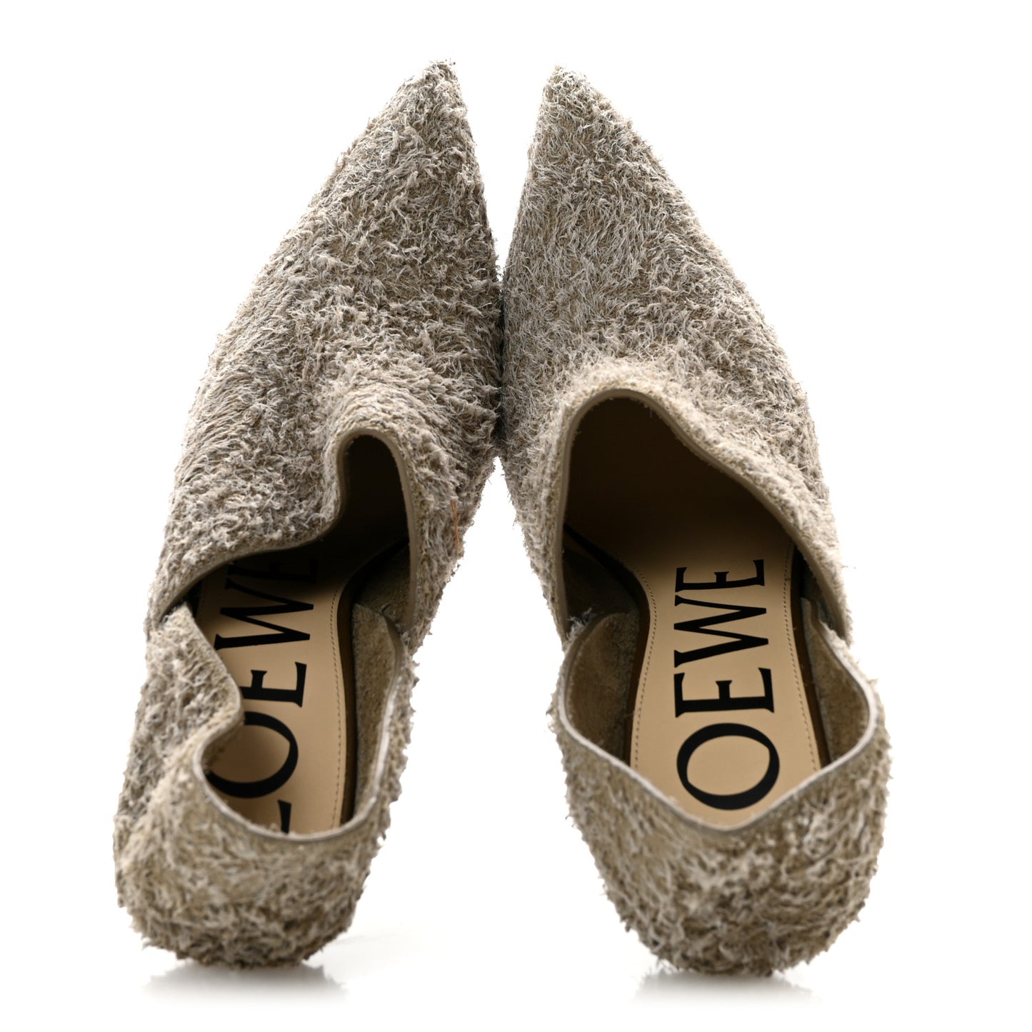Brushed Suede Comic 90mm Pumps 39 Khaki Green