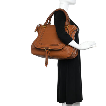 Chloe Calfskin Large Marcie Satchel Tan 2 of 13