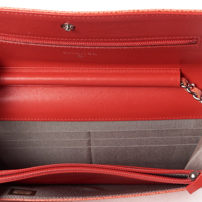 Chanel Caviar Timeless CC Wallet On Chain WOC Coral 8 of 9