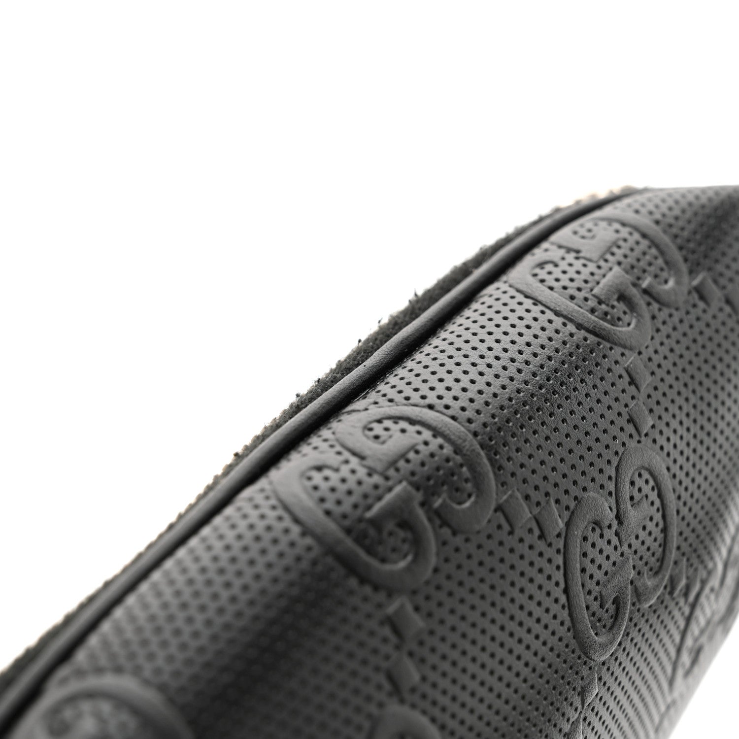 Gucci Calfskin GG Tennis Embossed Belt Bag Black 12 of 12