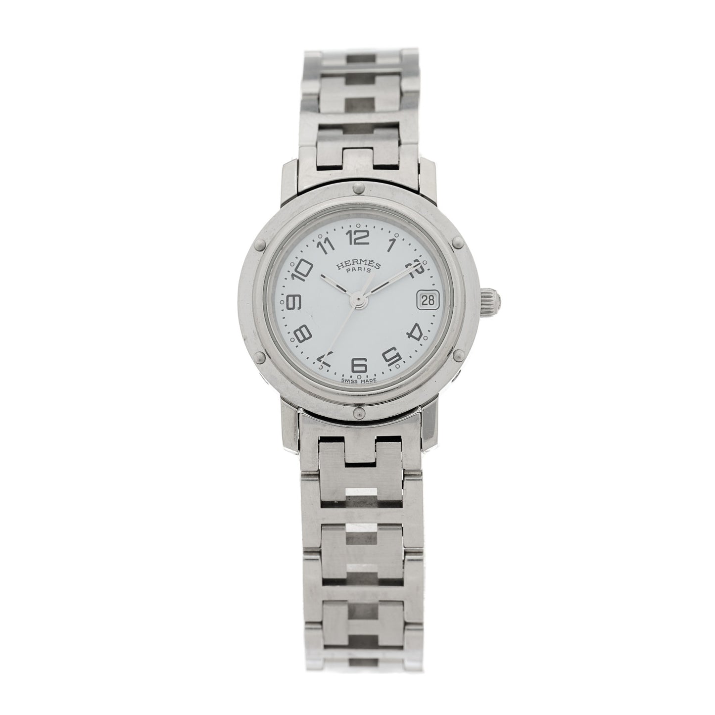 Stainless Steel 24mm Clipper Quartz Watch White
