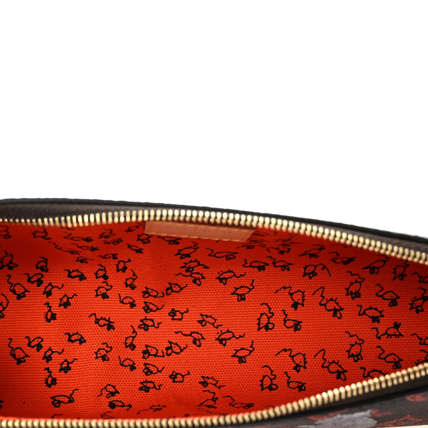 Louis Vuitton Catogram Elizabeth Pouch Orange Marron 5 of 6
