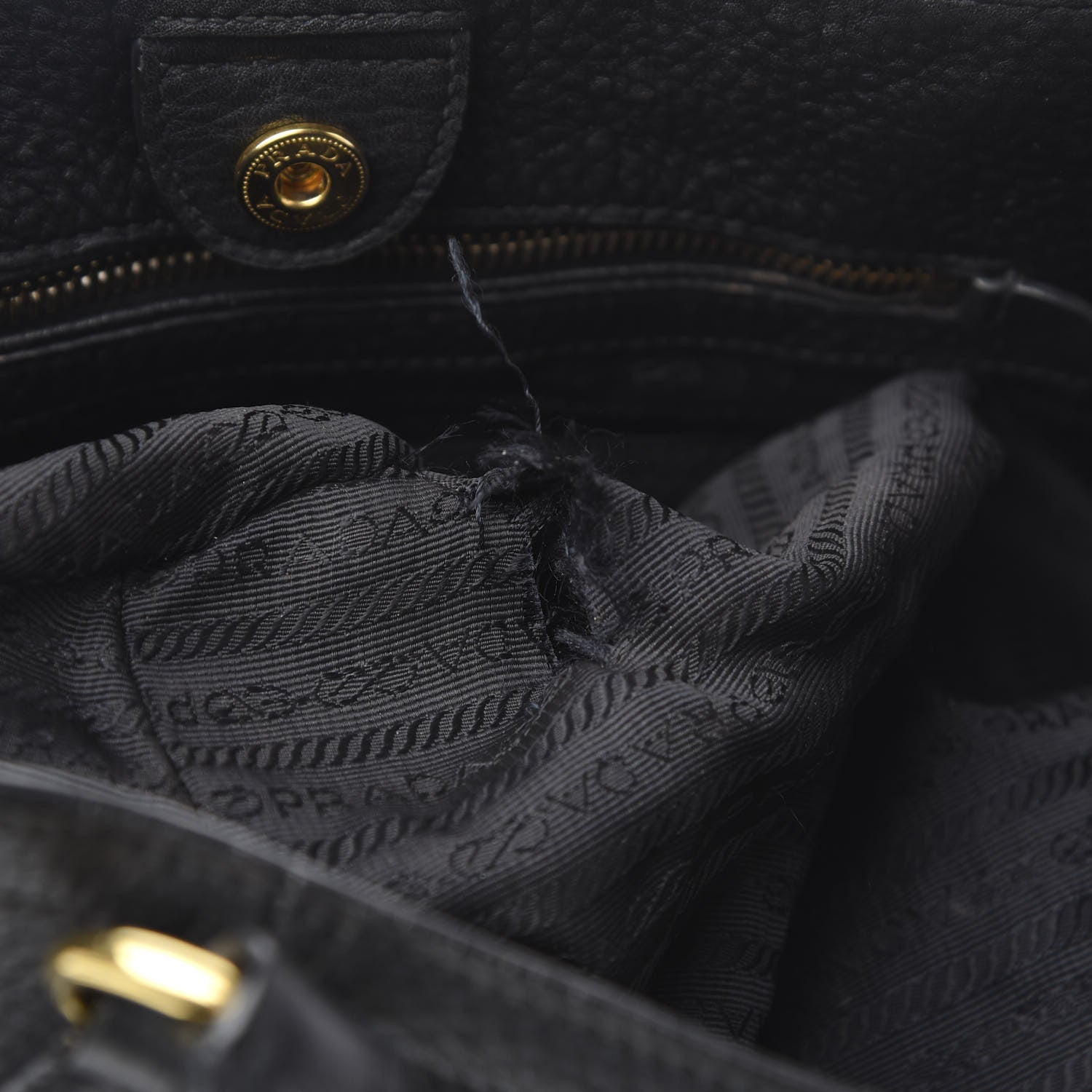 Prada Vitello Daino Tote Black 12 of 12