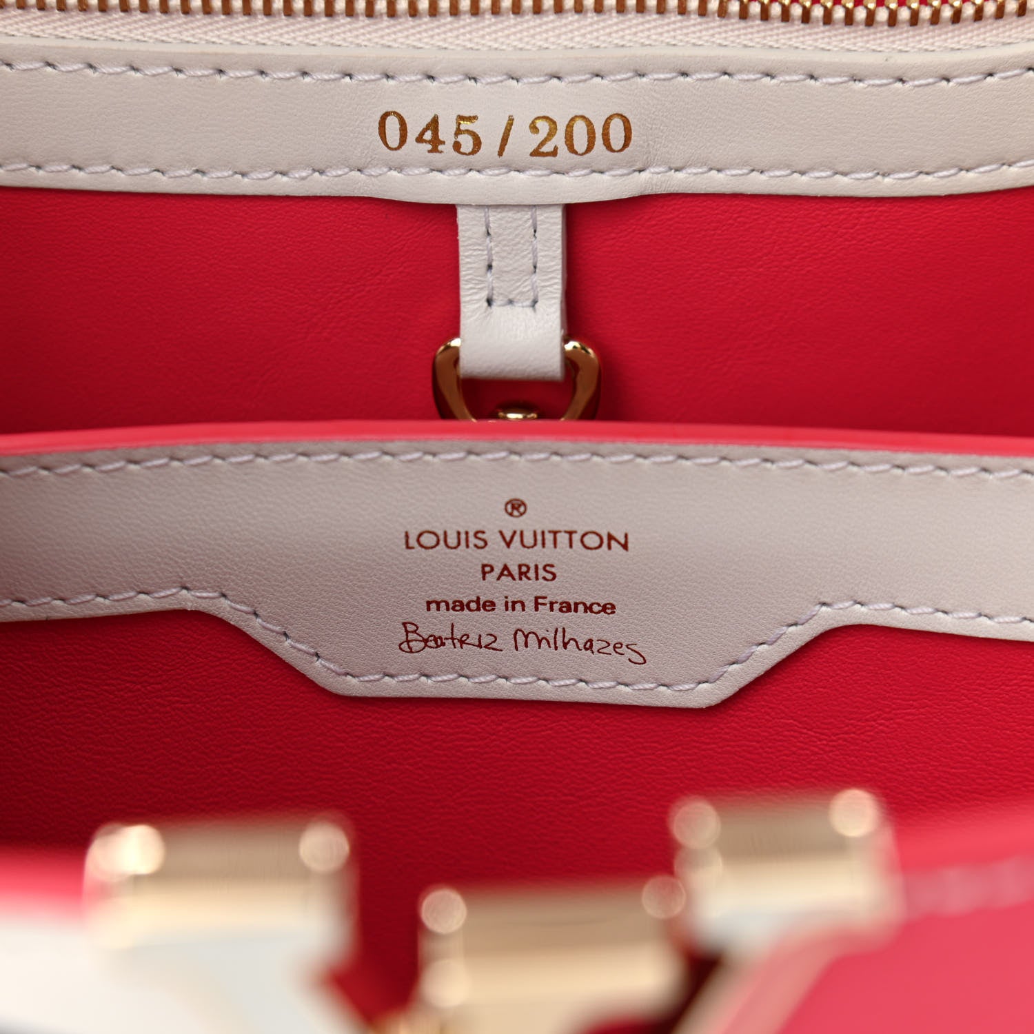 Louis Vuitton Lambskin Beatriz Milhazes Artycapucines PM White Multicolor 6 of 10