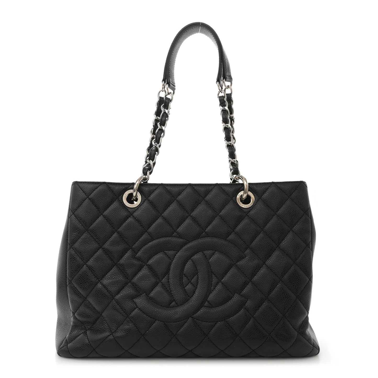 Caviar Quilted Grand Shopping Tote GST Black