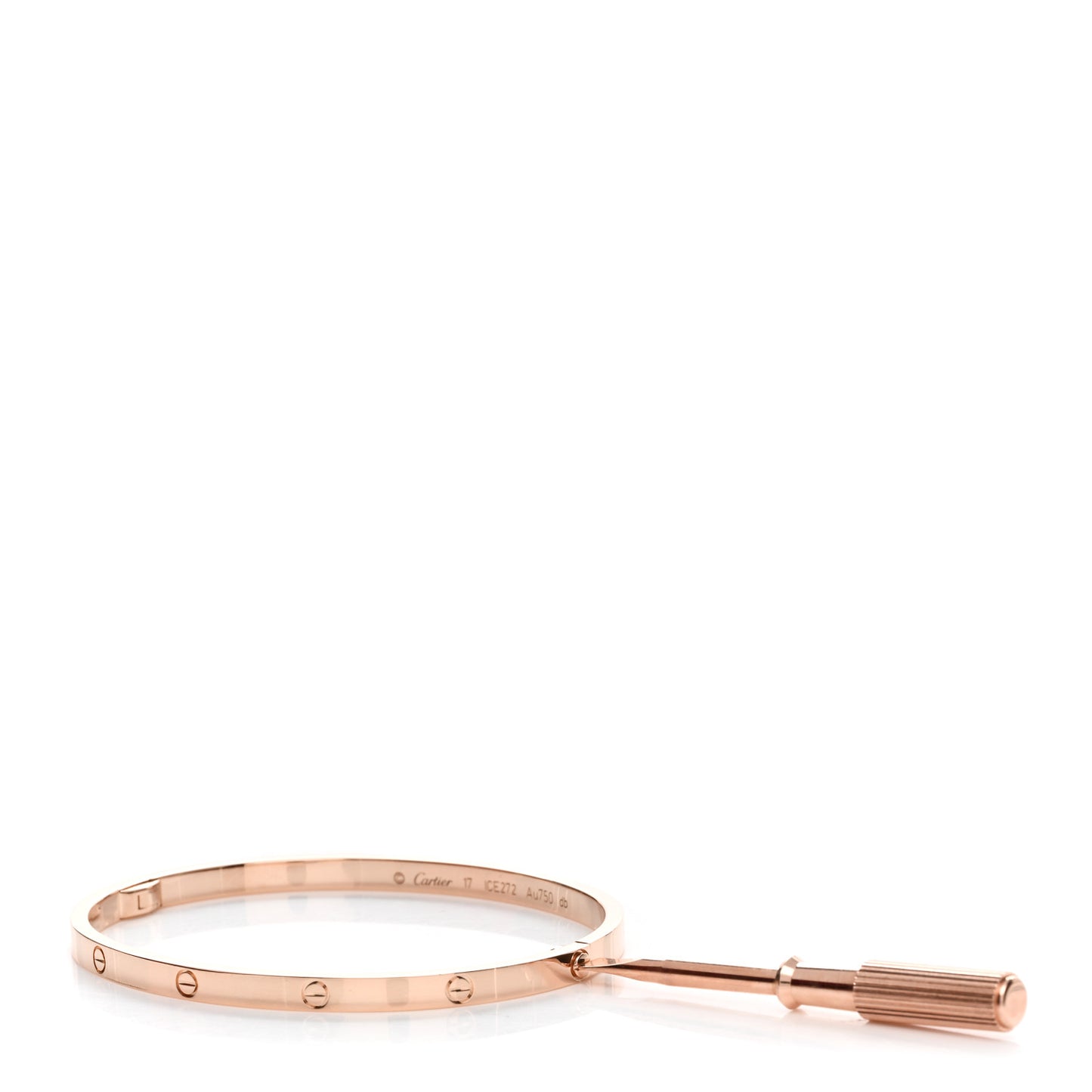 18K Pink Gold Small LOVE Bracelet 17