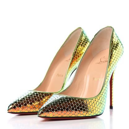 Christian Louboutin Specchio Ruche Pigalle Follies 100 Pumps 38 Taiga 3 of 8
