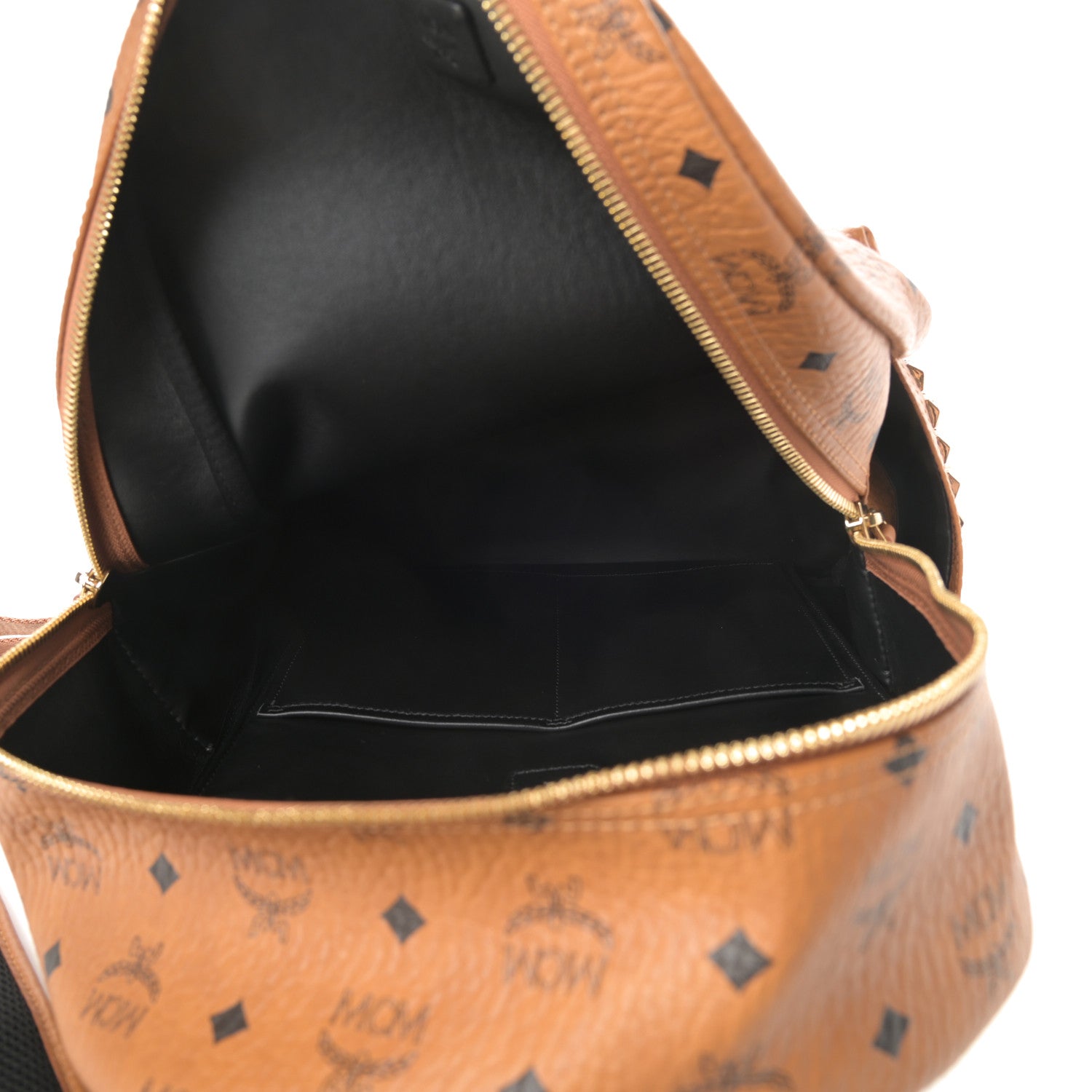 MCM Visetos Medium Side Studs Stark Backpack Cognac 5 of 13