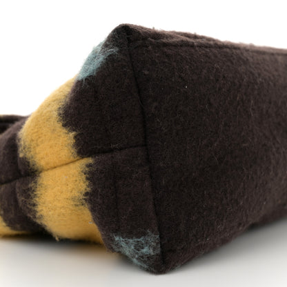 Saint Laurent Tie Dye Wool Quilted Small Loulou Puffer Monogram Chain Satchel Yellow Pacific Blue Dark Pecan 9 of 11