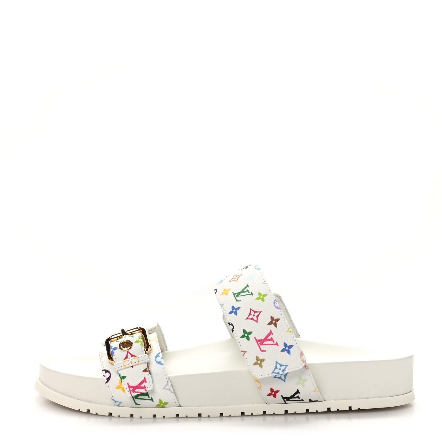 Louis Vuitton LV X TM Monogram Multicolor Bom Dia Comfort Mule Sandals 39.5 White 1 of 9