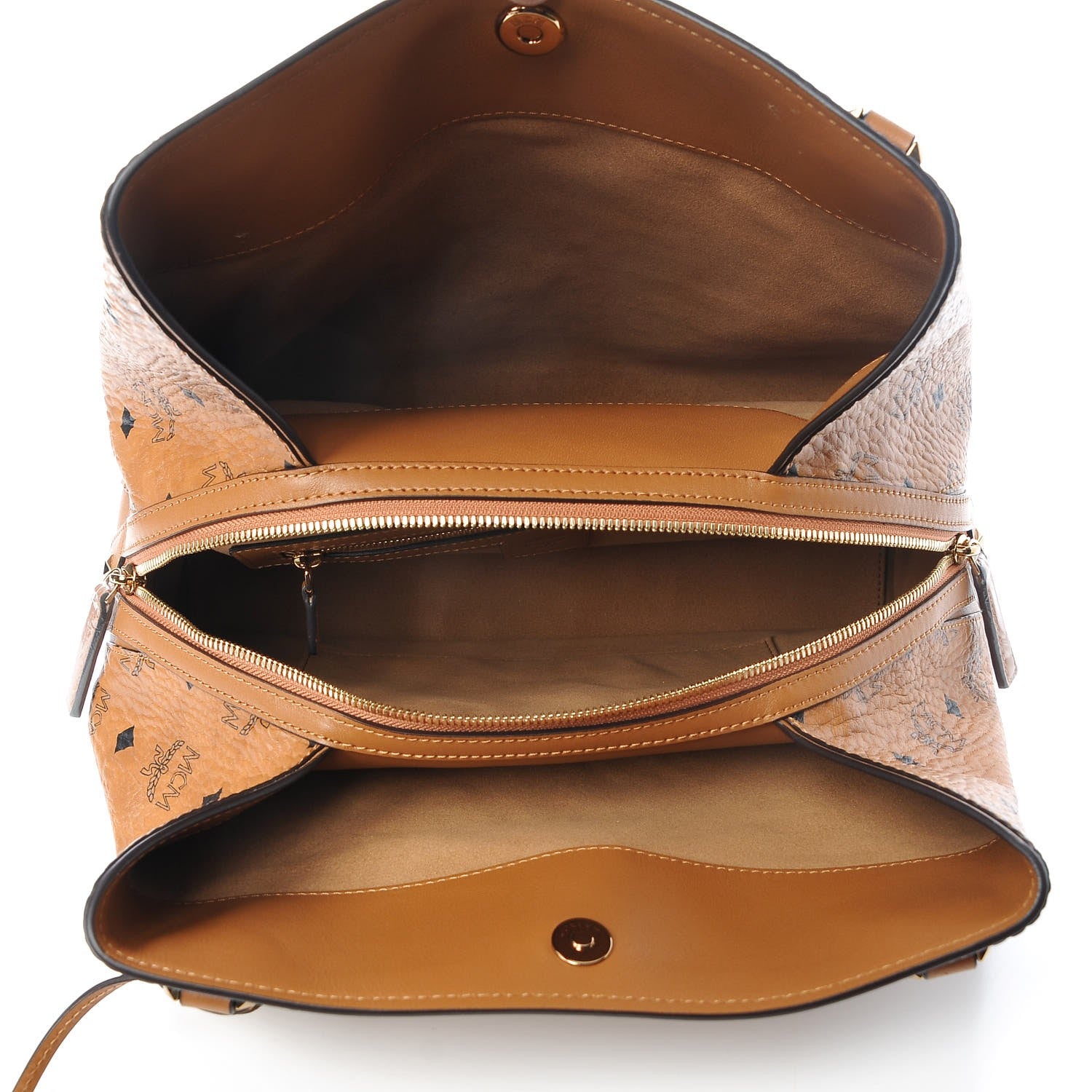 MCM Visetos Large Hobo Cognac 5 of 11