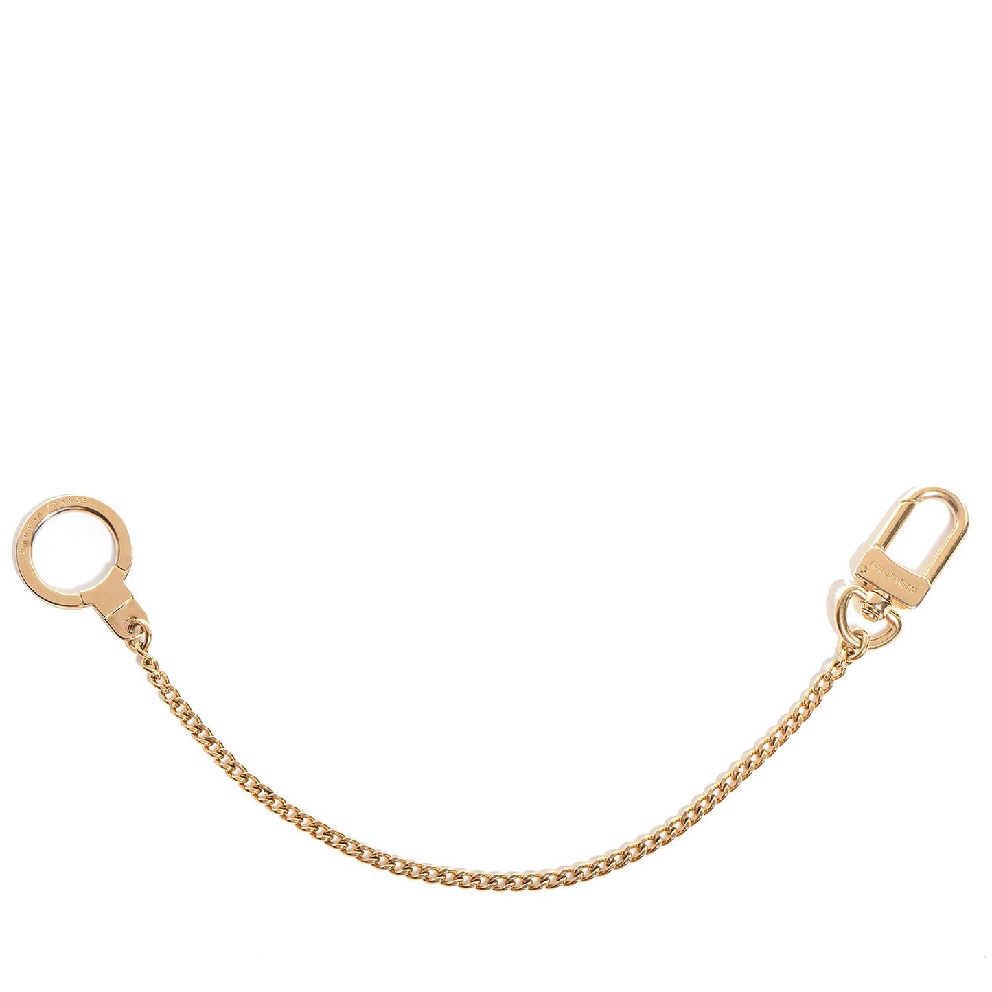 Metal Pochette Extender Key Ring Chain Gold