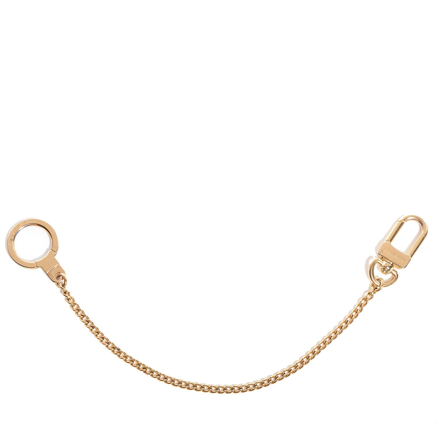 Louis Vuitton Metal Pochette Extender Key Ring Chain Gold 1 of 4