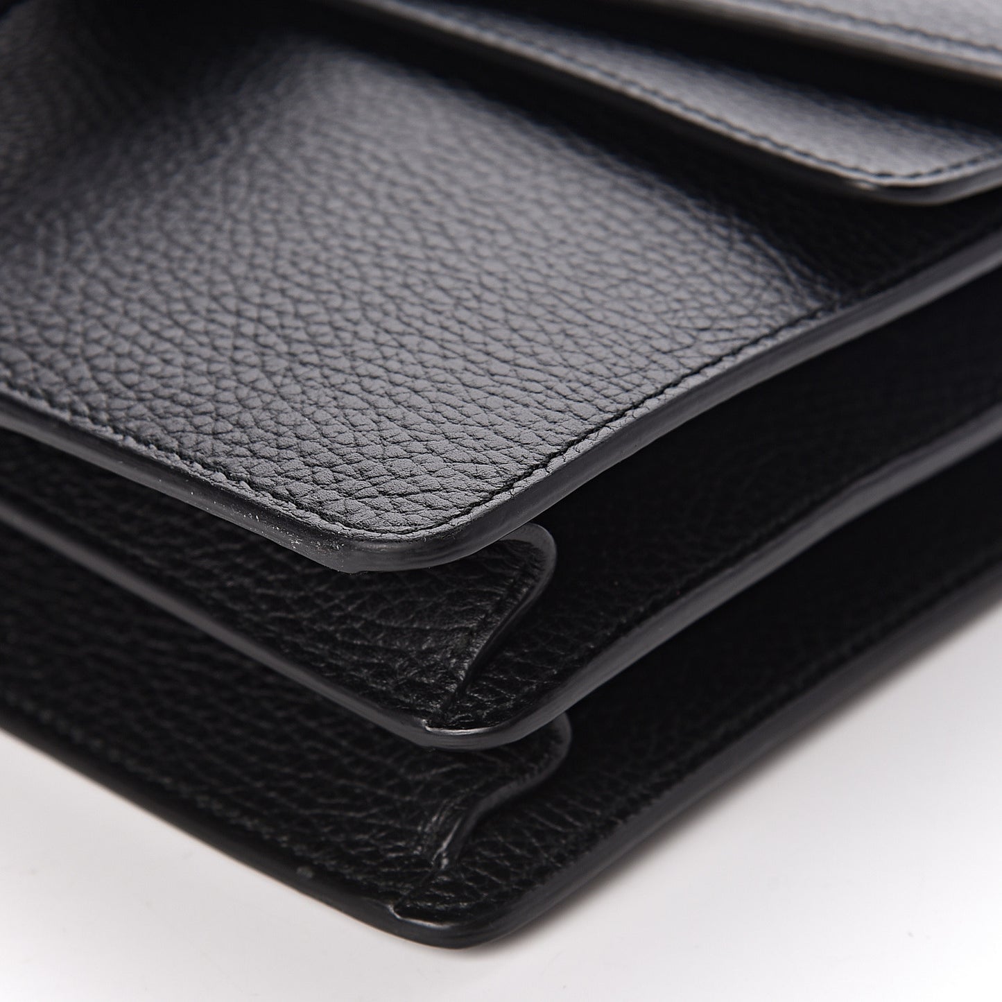 Pebbled Calfskin Small Dionysus Shoulder Bag Black