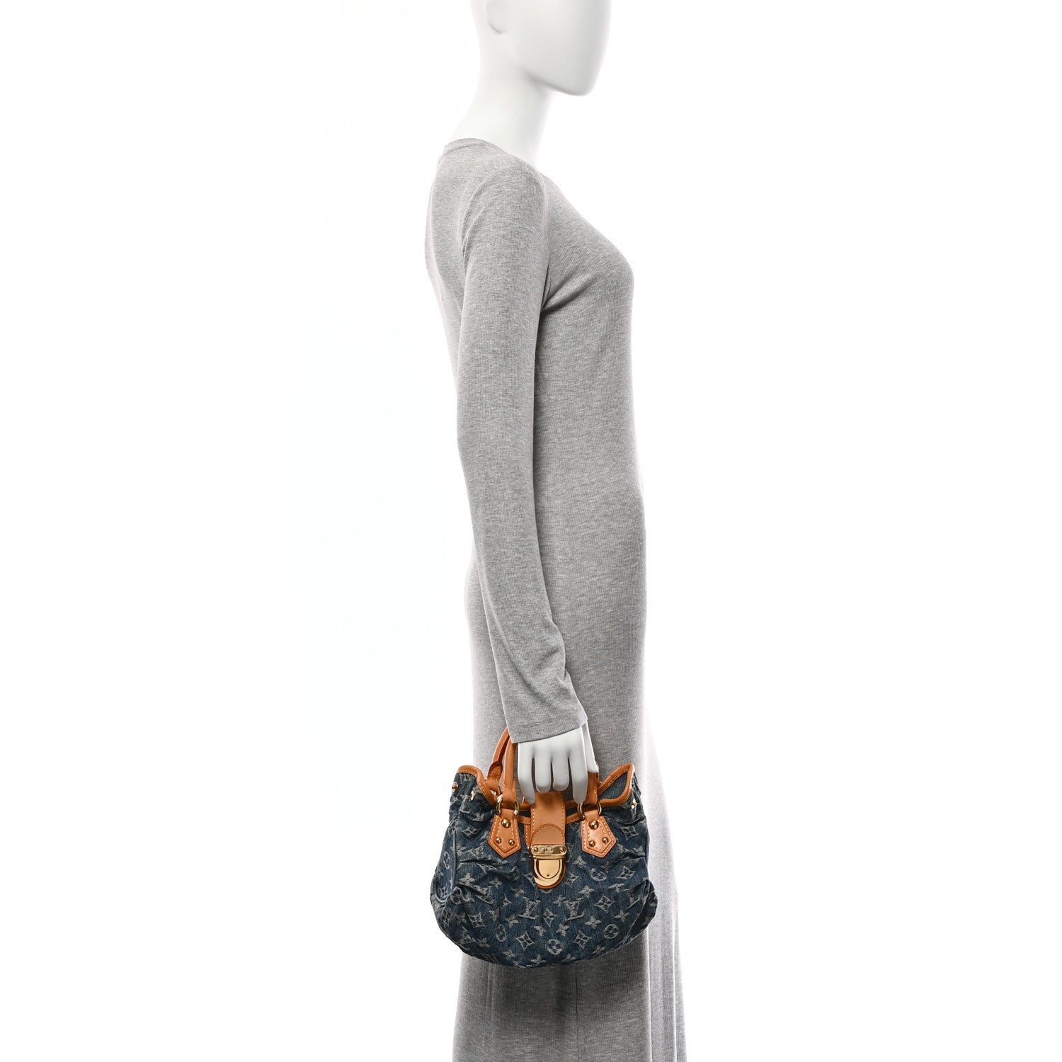 Louis Vuitton Monogram Denim Pleaty Blue 2 of 10