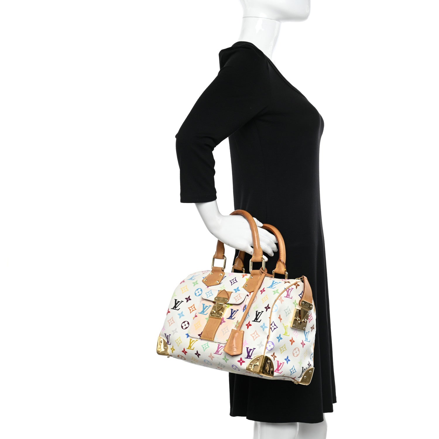 Louis Vuitton Monogram Multicolor Speedy 30 White 2 of 12