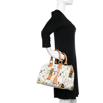 Louis Vuitton Monogram Multicolor Speedy 30 White 2 of 12