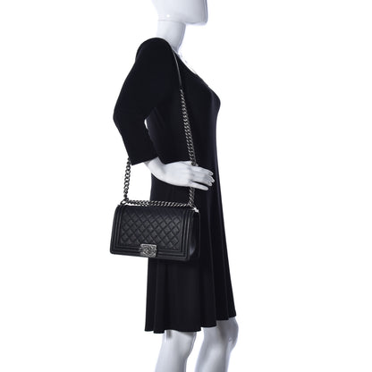 Chanel Caviar Quilted Medium Boy Flap Black 2 of 10