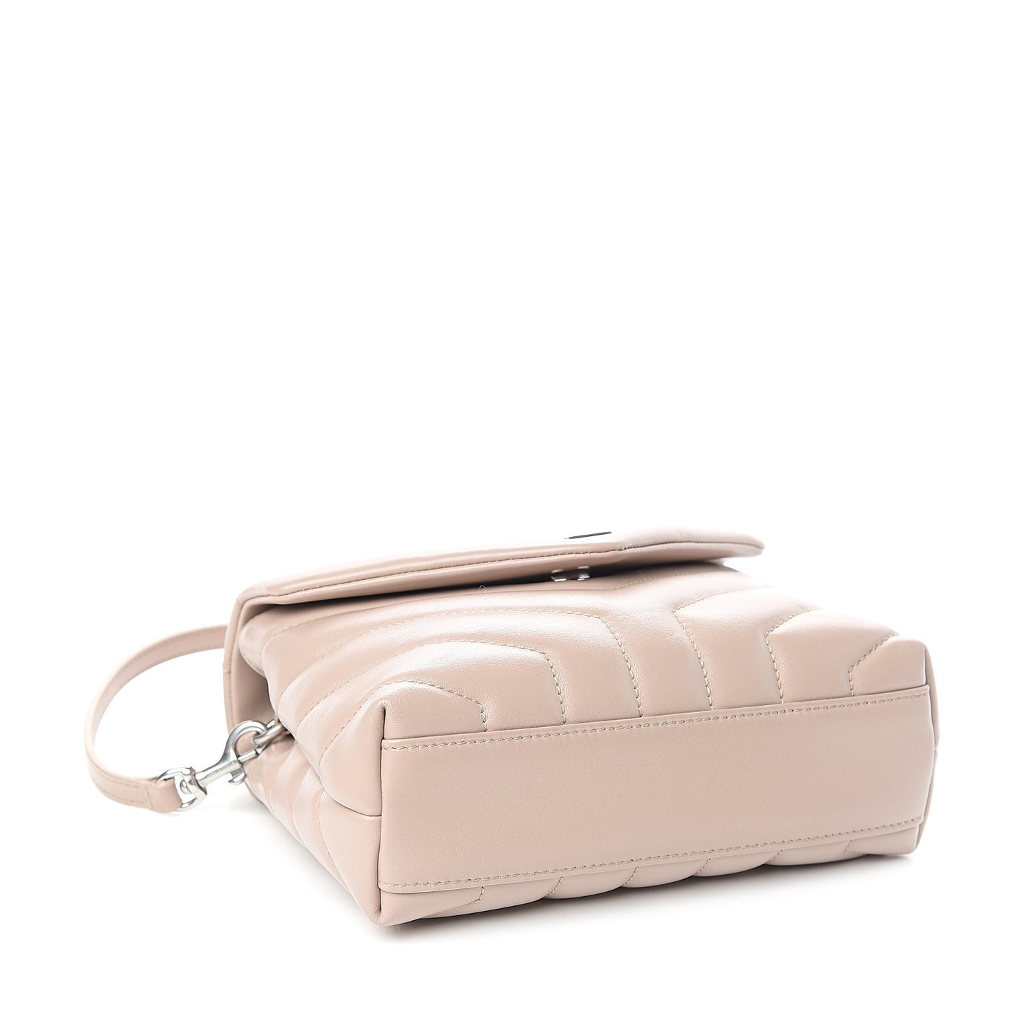 Calfskin Y Quilted Monogram Toy Loulou Chain Satchel Nude Powder