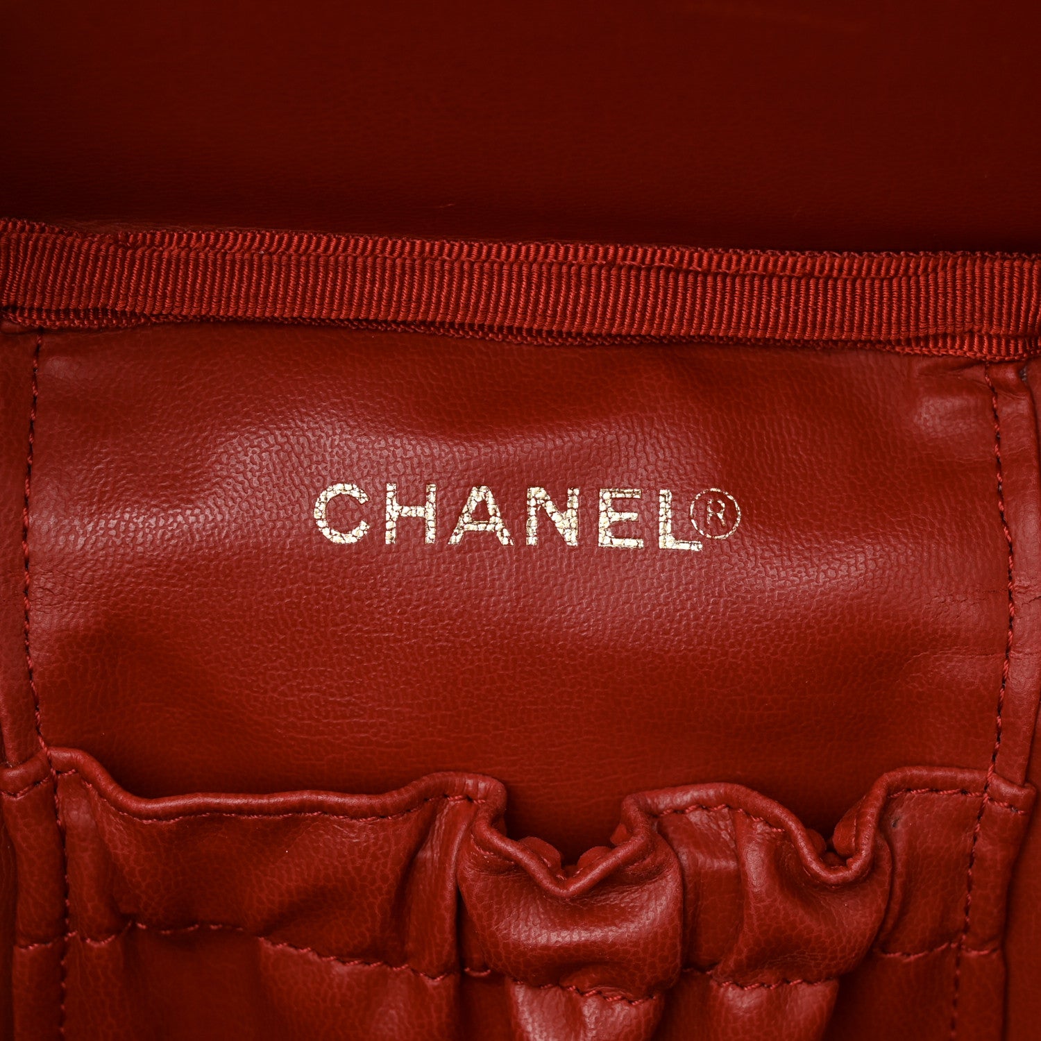 Chanel Caviar Vanity Cosmetic Case Red 6 of 14