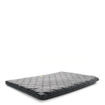 Chanel Caviar Quilted Large Cosmetic Case Black 4 of 8