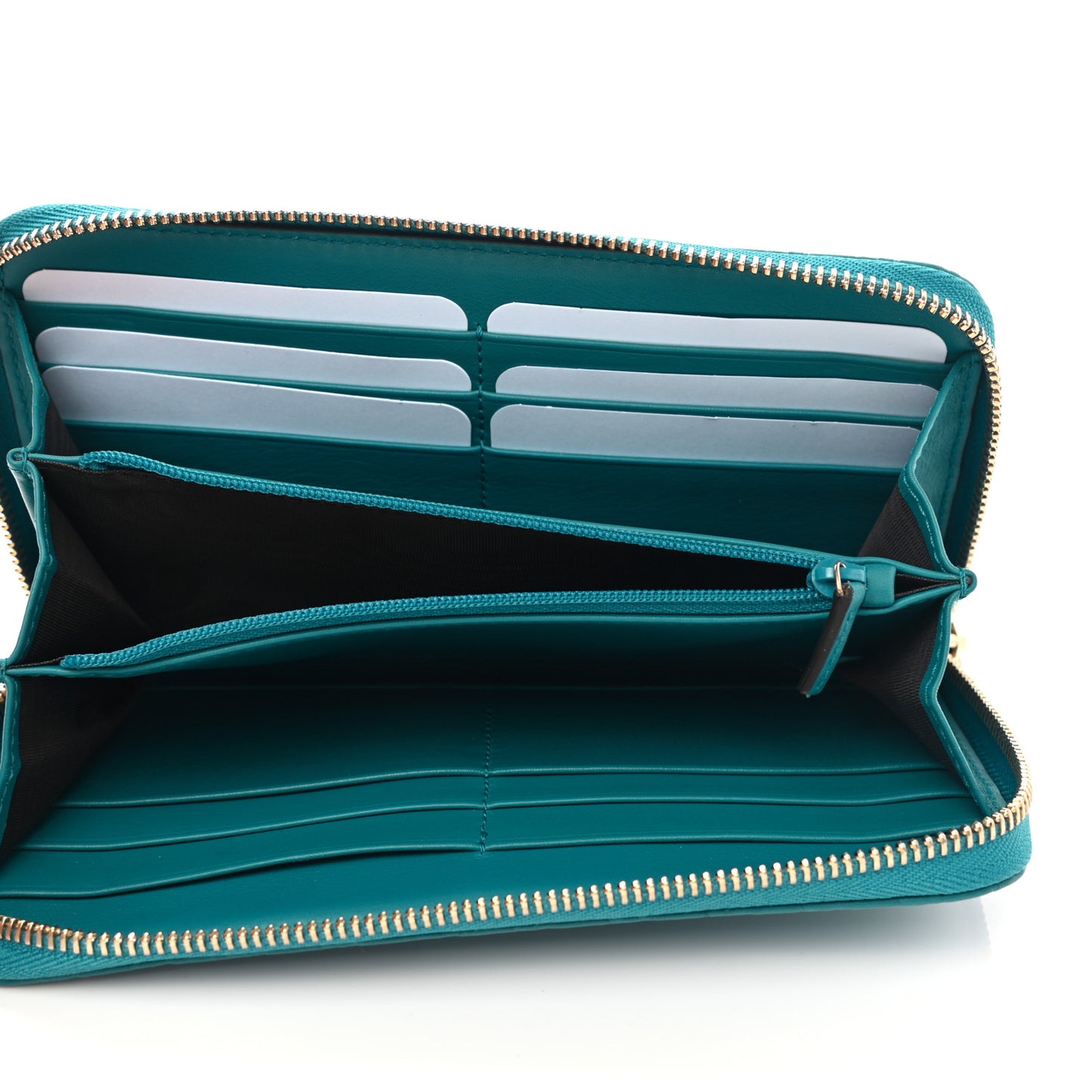 Microguccissima Zip Around Wallet Deep Cobalt