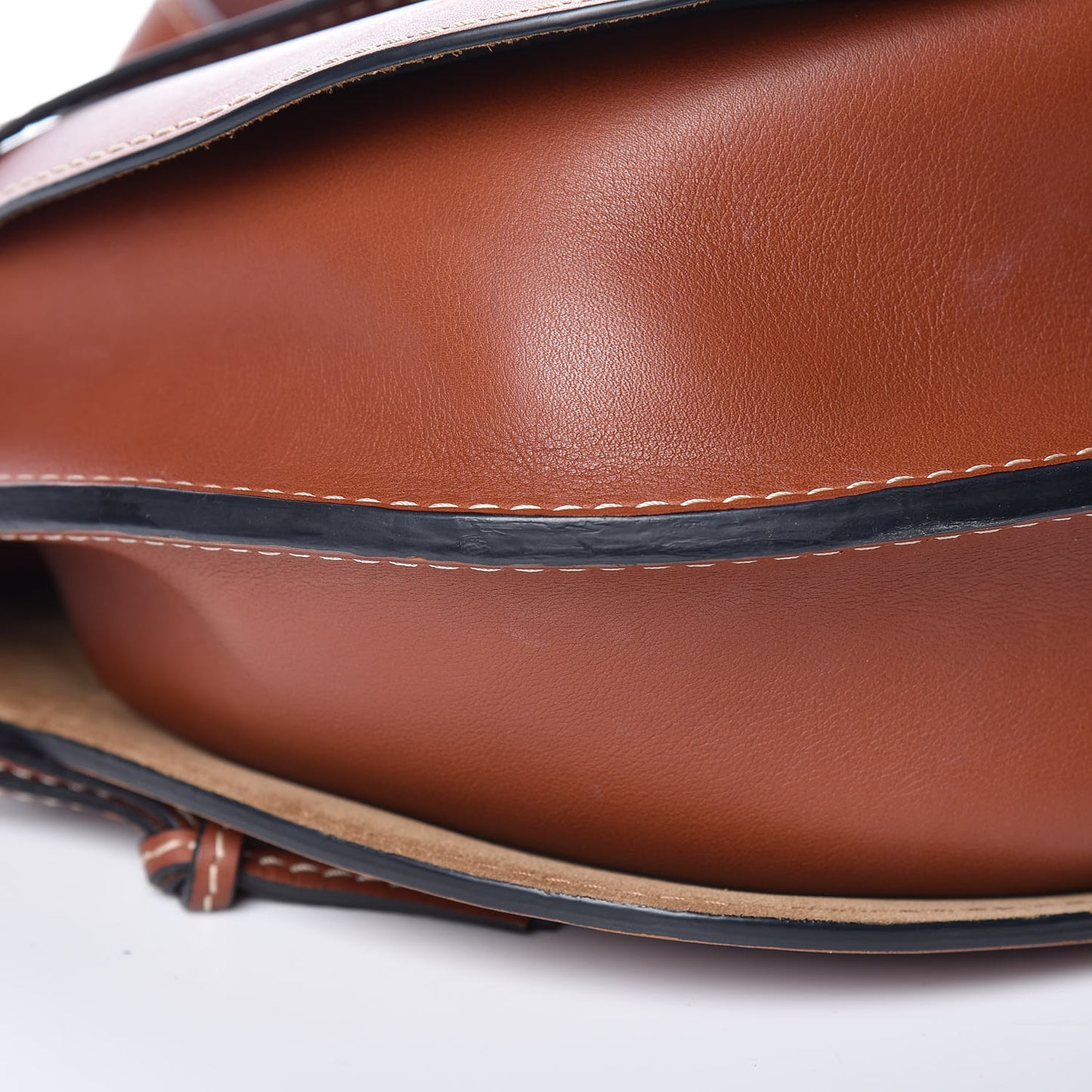 Grained Calfskin Large Gate Bag Rust