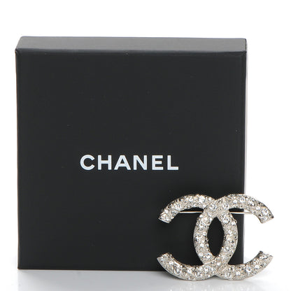 Chanel Crystal Large CC Brooch Silver 5 of 5