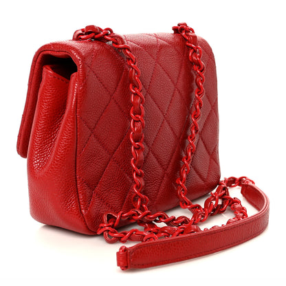 Chanel Caviar Quilted Mini Incognito Square Flap Red 3 of 10