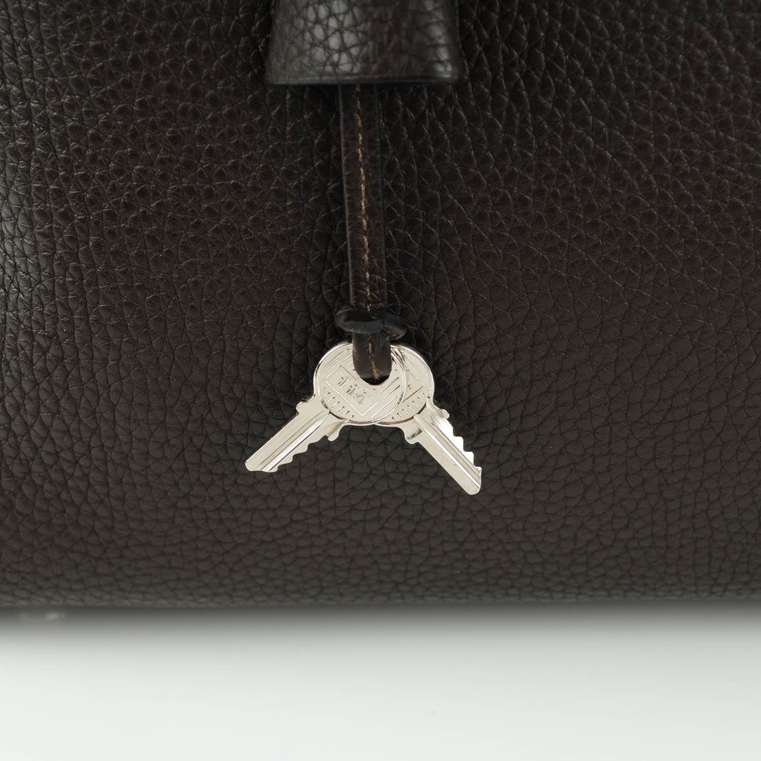 Hermes Taurillon Clemence Victoria II 35 Chocolate 6 of 10