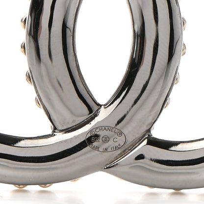 Chanel Metal CC Heart Brooch Gold Silver 4 of 4