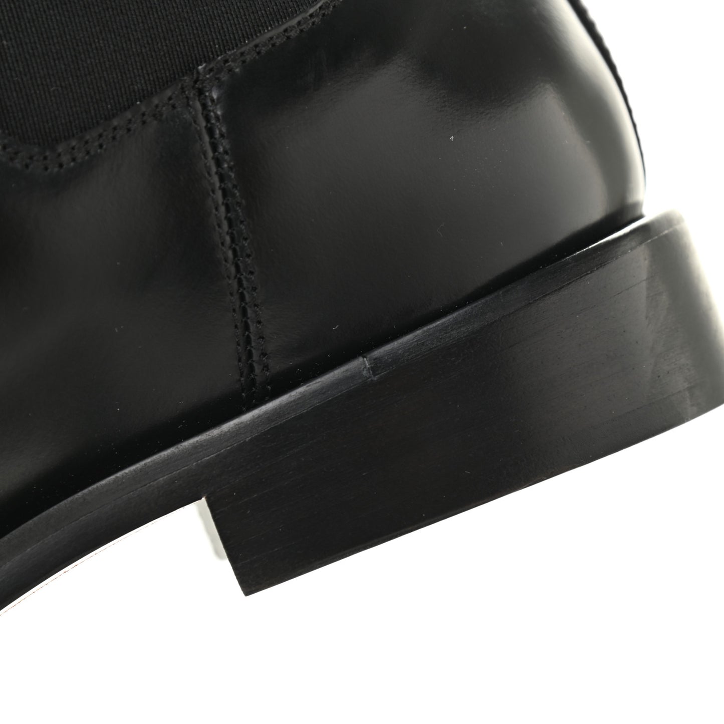 Calfskin Chain Chelsea Boots 39.5 Black