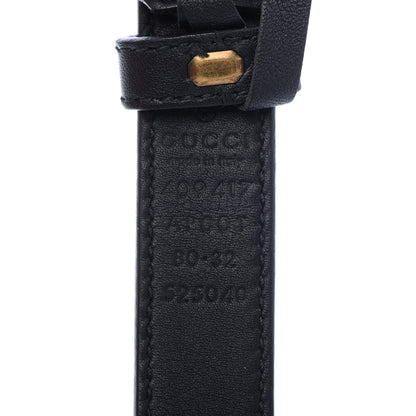 Gucci Calfskin Double G 20mm Belt 80 32 Black 5 of 7