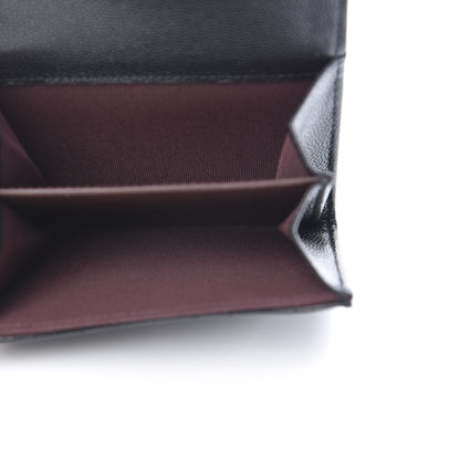 Chanel Caviar Quilted Flap Card Holder Chain Wristlet Black 5 of 9