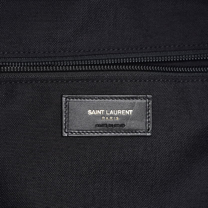 Saint Laurent Printed Canvas Leopard Print Hunting Backpack Black White 6 of 7