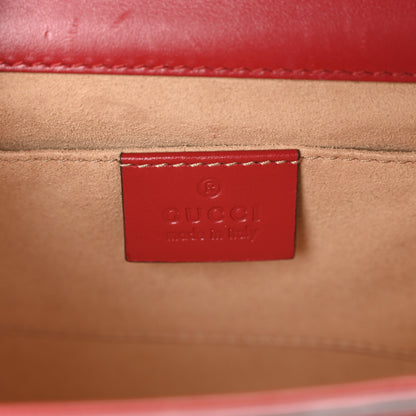 Gucci Guccissima Small Padlock Shoulder Bag Hibiscus Red 6 of 10
