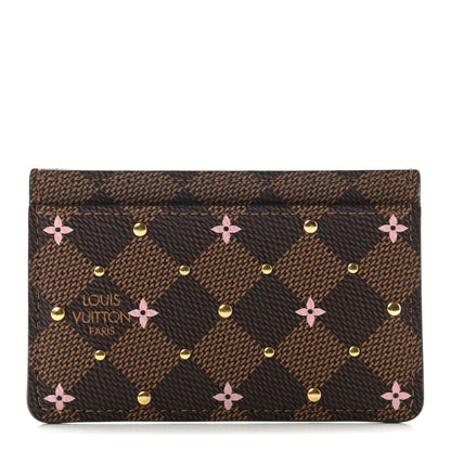 Louis Vuitton Damier Ebene Studded Card Holder 1 of 6